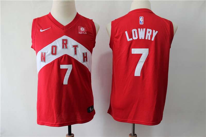 Toronto Raptors Red LOWRY #7 Young City NBA Jersey (Stitched)