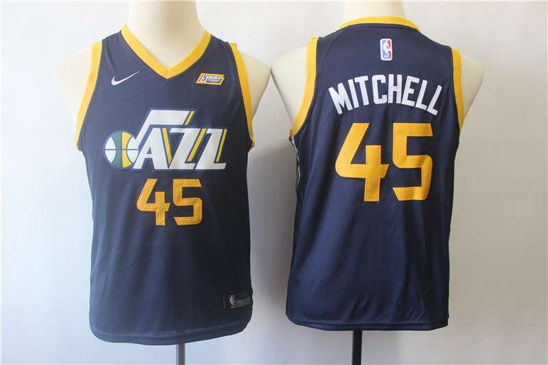 Utah Jazz Dark Blue MITCHELL #45 Young NBA Jersey (Stitched)