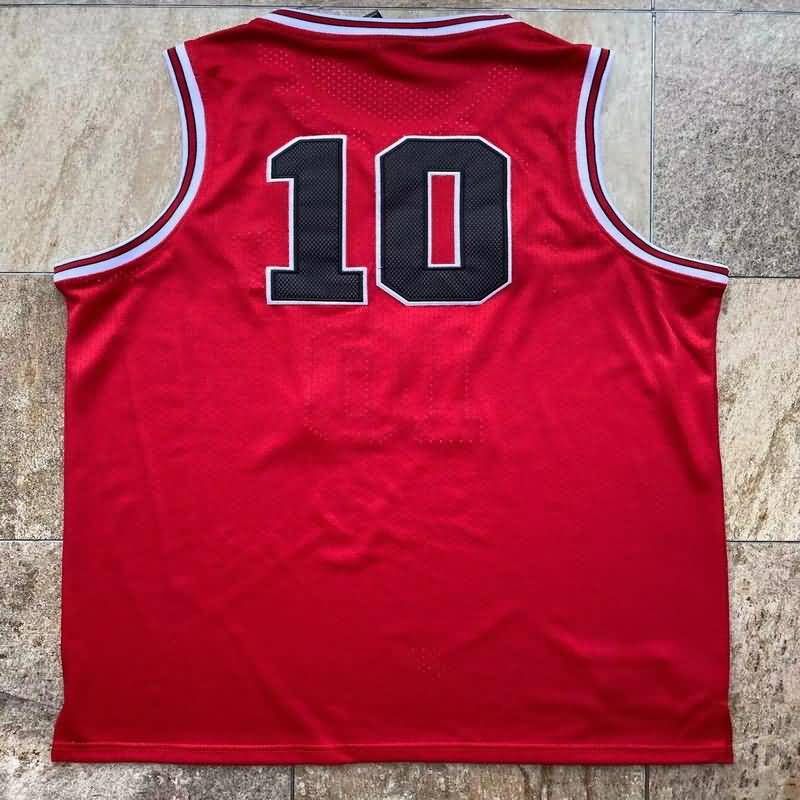 Movie Space Jam #10 Red Basketball Jersey (Closely Stitched)