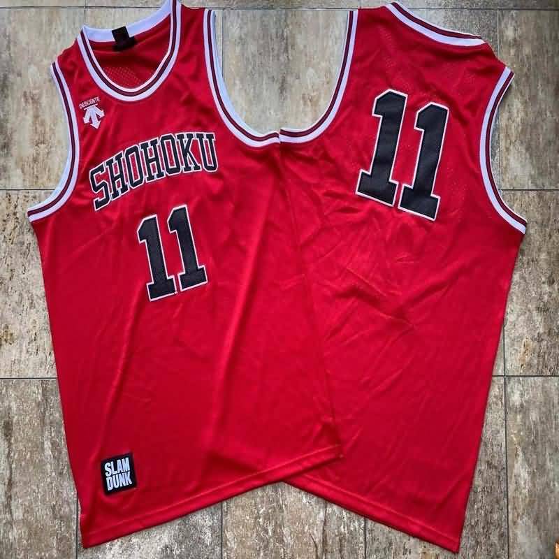 Movie Space Jam #11 Red Basketball Jersey (Closely Stitched)
