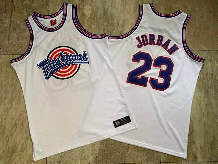 Movie White Space Jam JORDAN #23 Basketball Jersey (Closely Stitched)
