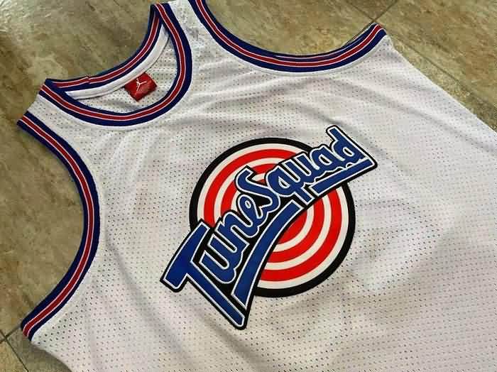 Movie White Space Jam JORDAN #23 Basketball Jersey (Closely Stitched)
