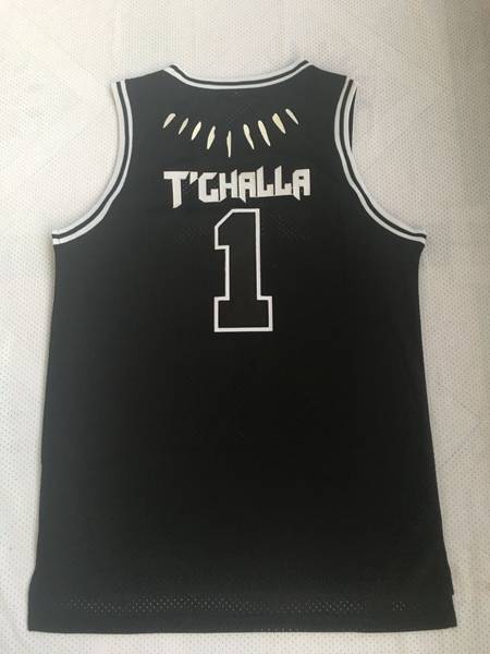 Movie Black #1 TGHALLA Basketball Jersey (Stitched)