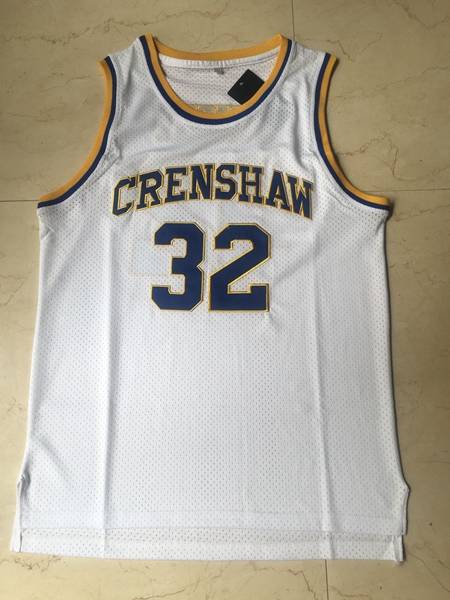 Movie White #32 WRIGHT Basketball Jersey (Stitched)