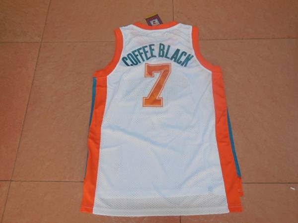 Movie White #7 COFFEE BLACK Basketball Jersey (Stitched)