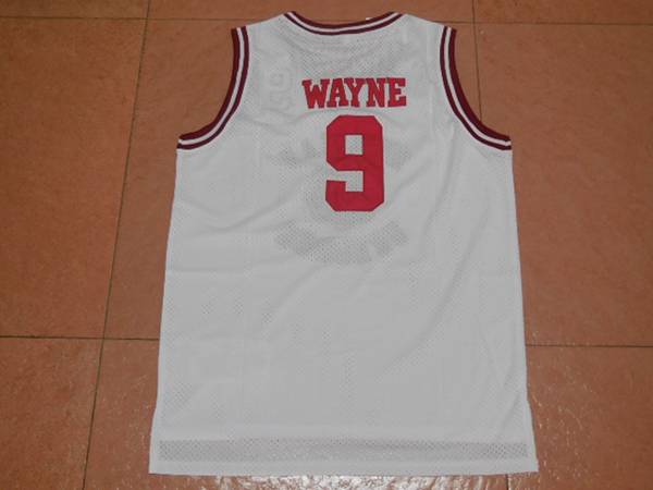 Movie White #9 WAYNE Basketball Jersey (Stitched)
