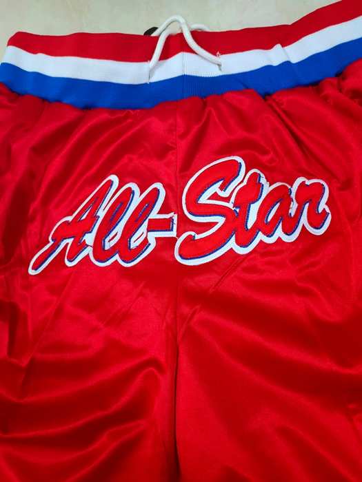 2003 ALL-STAR Just Don Red NBA Shorts