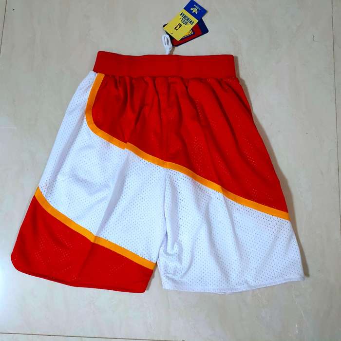 Atlanta Hawks Red White NBA Shorts