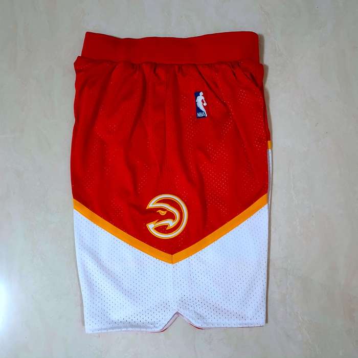 Atlanta Hawks Red White NBA Shorts