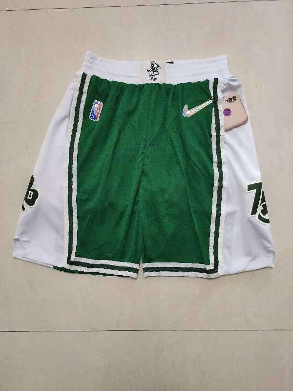 Boston Celtics Green NBA Shorts 04