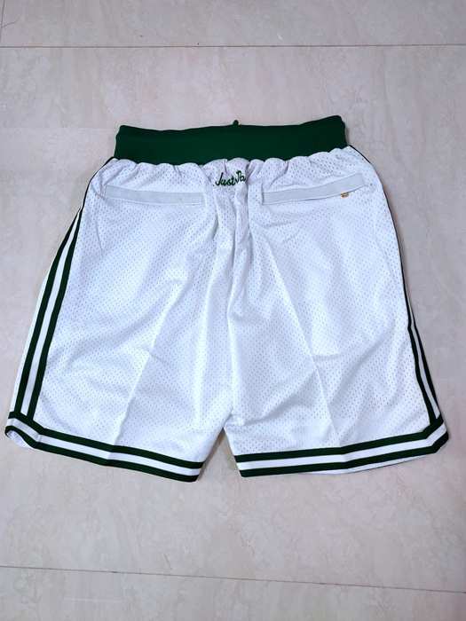 Boston Celtics Just Don White NBA Shorts