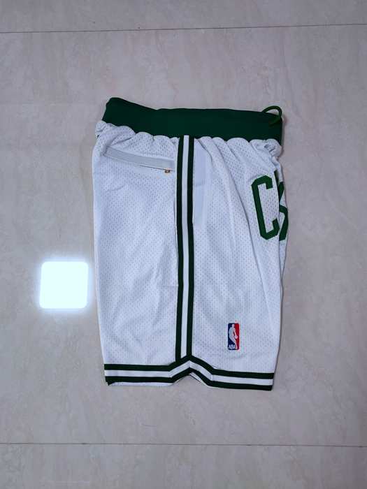 Boston Celtics Just Don White NBA Shorts