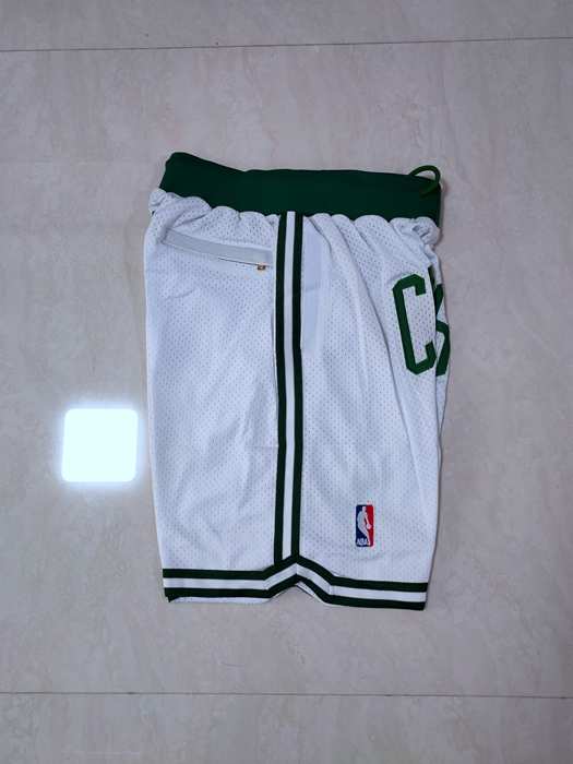 Boston Celtics Just Don White NBA Shorts