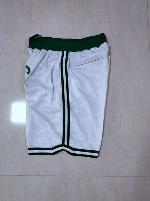 Boston Celtics Just Don White NBA Shorts