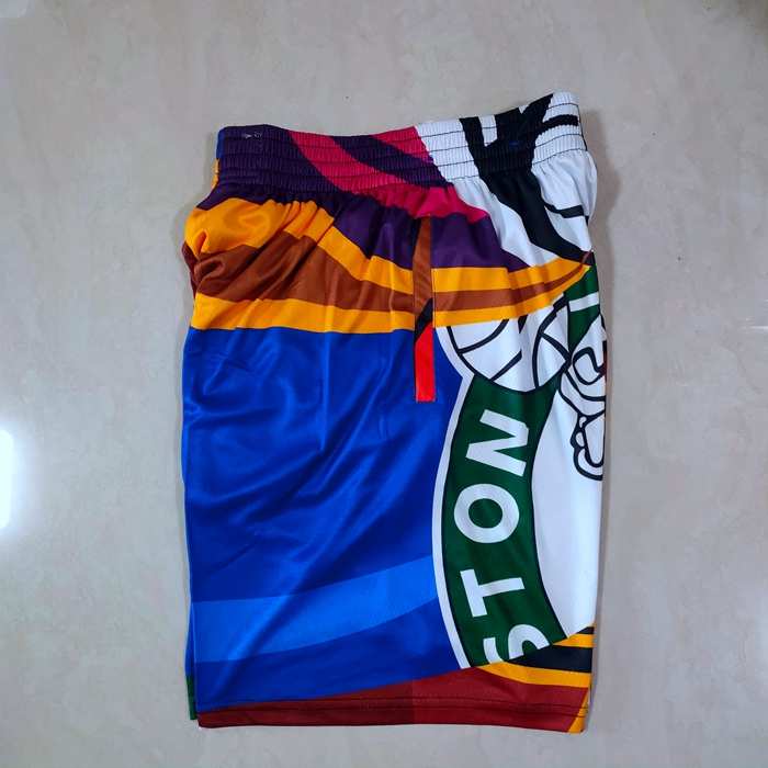 Boston Celtics Mitchell&Ness Red Blue NBA Shorts