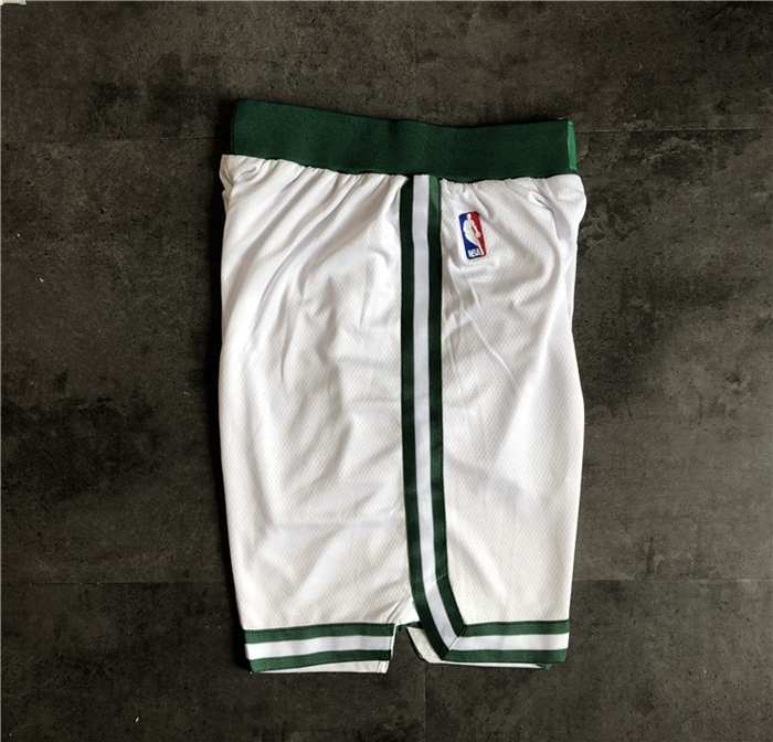 Boston Celtics White NBA Shorts