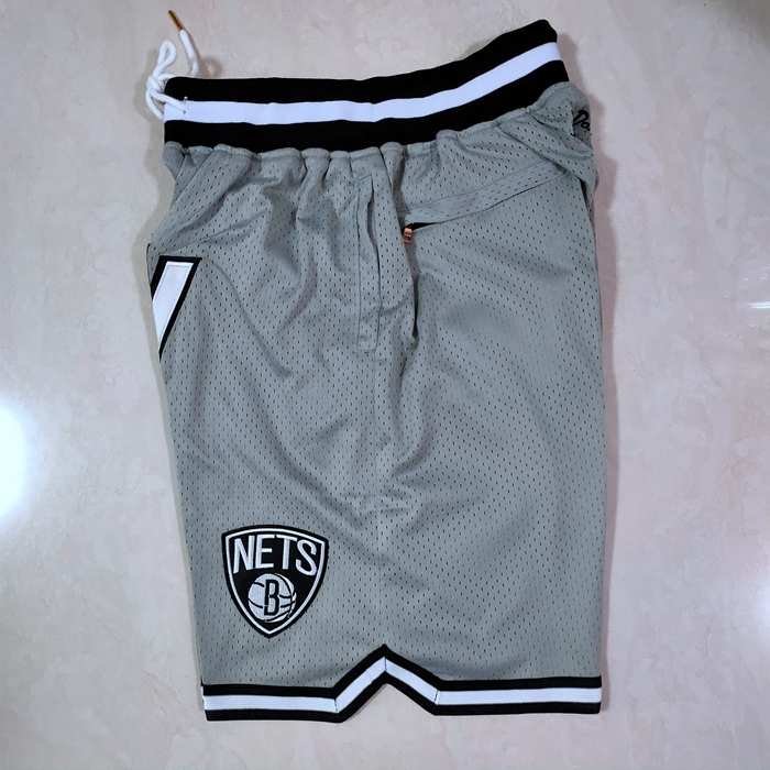 Brooklyn Nets Just Don Grey NBA Shorts