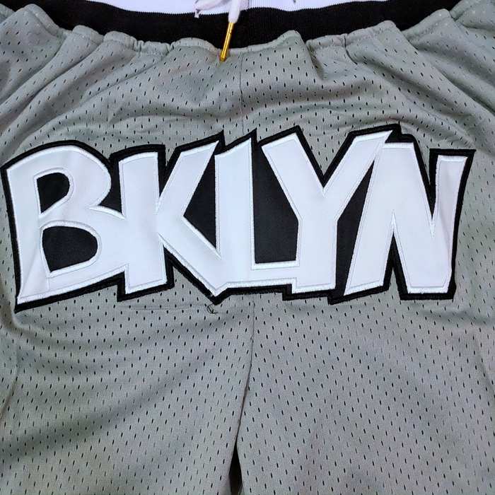 Brooklyn Nets Just Don Grey NBA Shorts