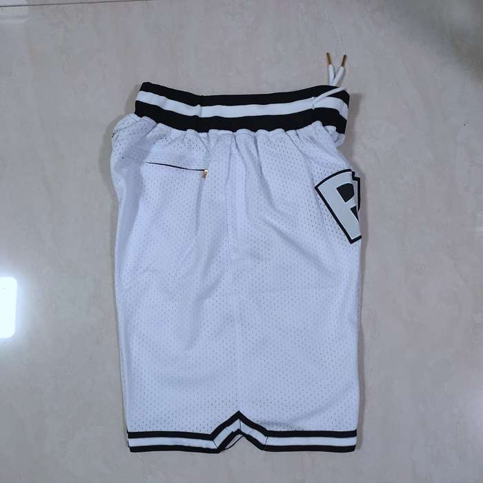 Brooklyn Nets Just Don White NBA Shorts 02