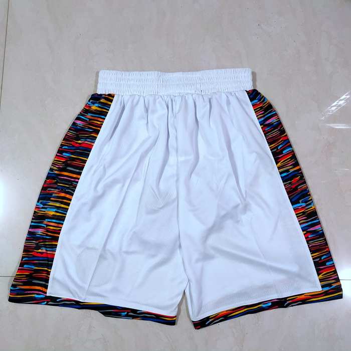 Brooklyn Nets White City NBA Shorts