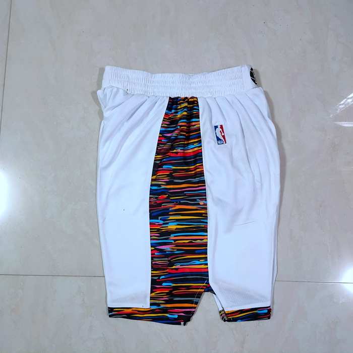 Brooklyn Nets White City NBA Shorts