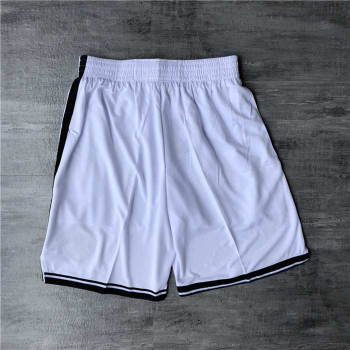 Brooklyn Nets White NBA Shorts