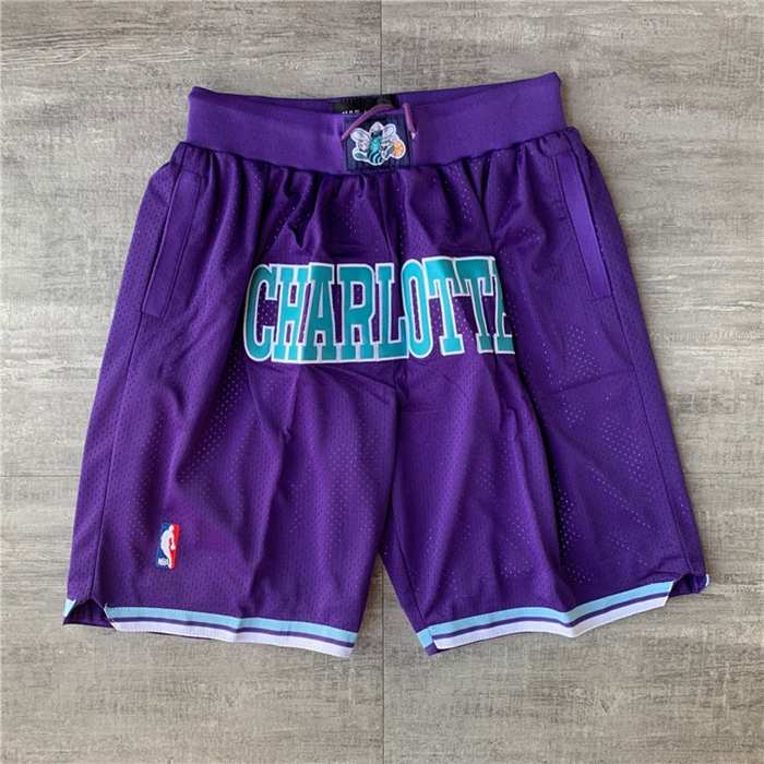 Charlotte Hornets Just Don Purple NBA Shorts