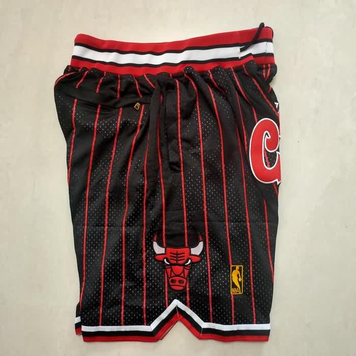 Chicago Bulls Just Don Black Basketball Shorts 06