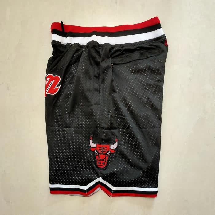 Chicago Bulls Just Don Black Basketball Shorts 07