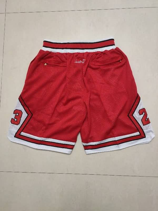 Chicago Bulls Just Don Red Basketball Shorts 04