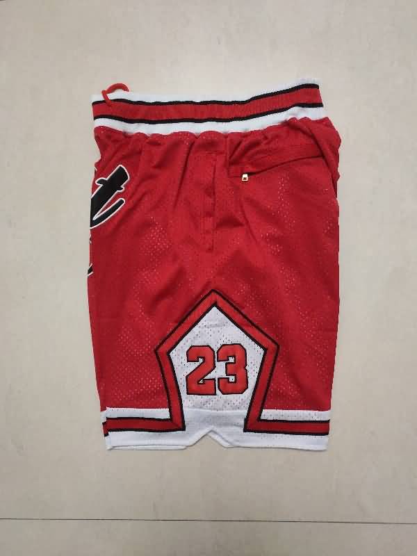 Chicago Bulls Just Don Red Basketball Shorts 04