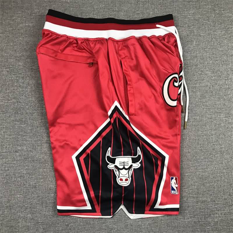 Chicago Bulls Just Don Red Basketball Shorts 05