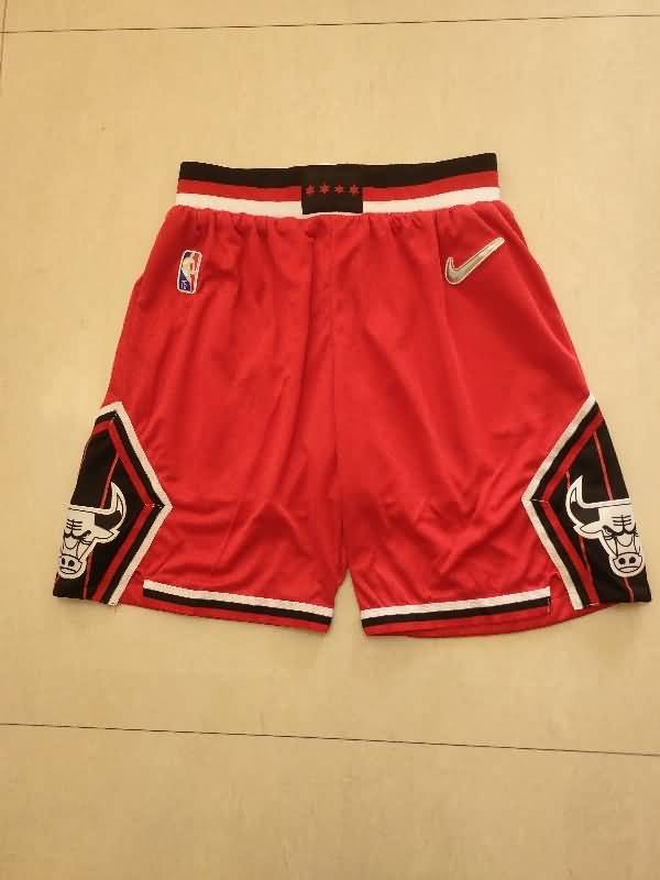 Chicago Bulls Red Basketball Shorts 02