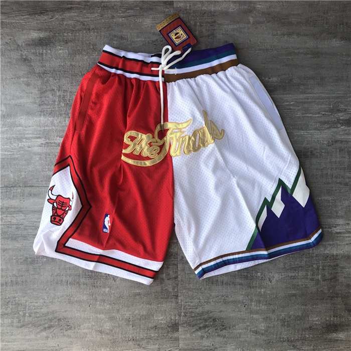 Chicago Bulls Utah Jazz Just Don Red White NBA Shorts