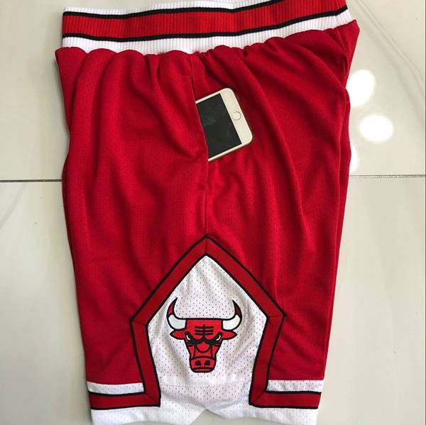 Chicago Bulls Mitchell&Ness Red NBA Shorts 02