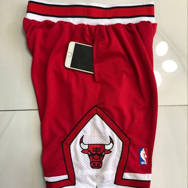 Chicago Bulls Mitchell&Ness Red NBA Shorts 02