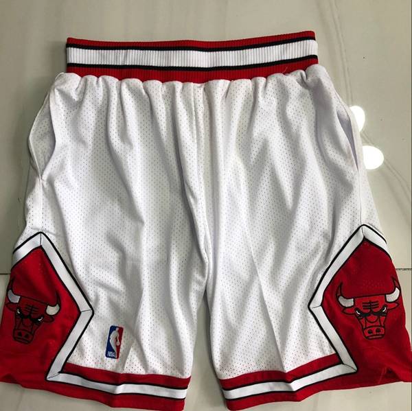 Chicago Bulls Mitchell&Ness White NBA Shorts