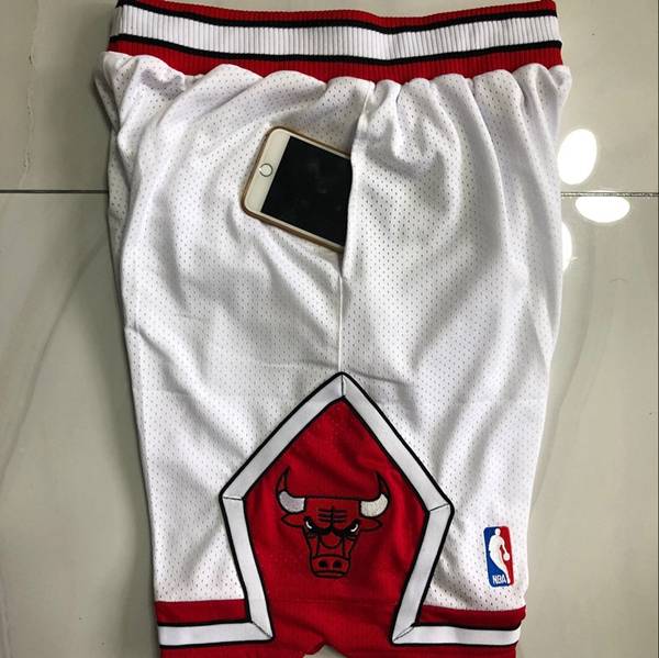 Chicago Bulls Mitchell&Ness White NBA Shorts