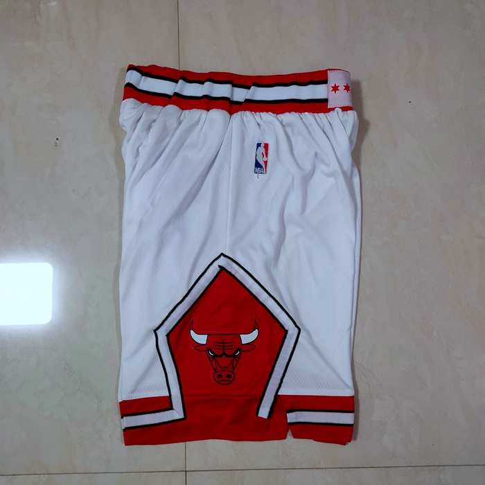 Chicago Bulls White NBA Shorts