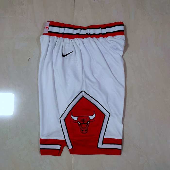 Chicago Bulls White NBA Shorts