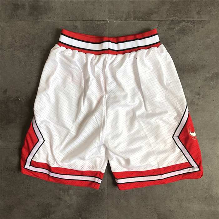 Chicago Bulls White Classics NBA Shorts