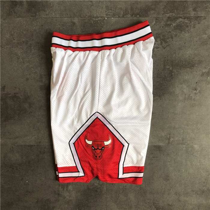 Chicago Bulls White Classics NBA Shorts