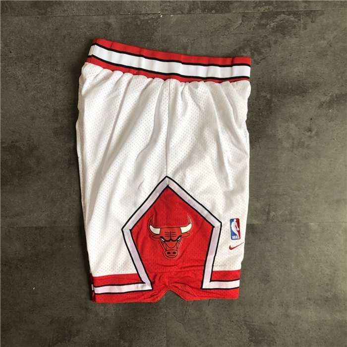 Chicago Bulls White Classics NBA Shorts