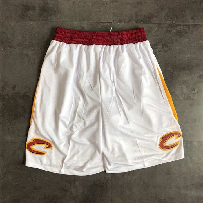 Cleveland Cavaliers White NBA Shorts