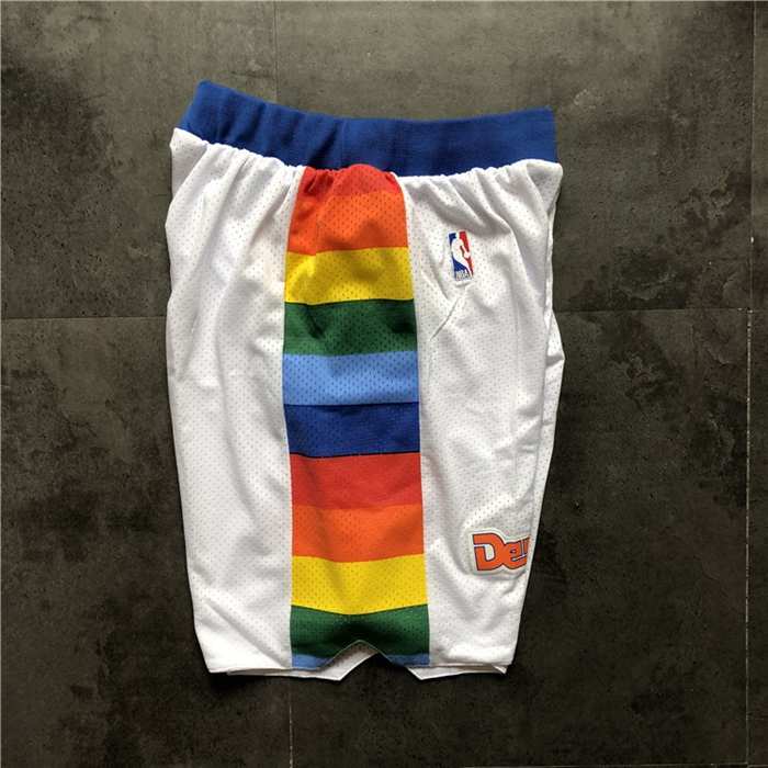 Denver Nuggets White Classics NBA Shorts