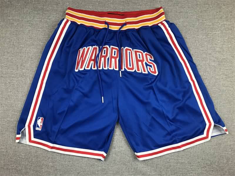 Golden State Warriors Just Don Blue Basketball Shorts 02