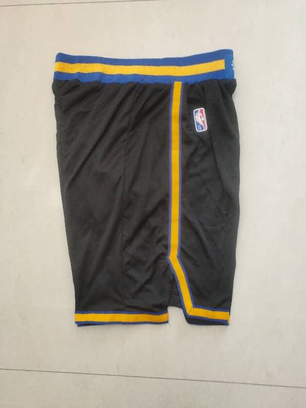 Golden State Warriors Black Basketball Shorts 02