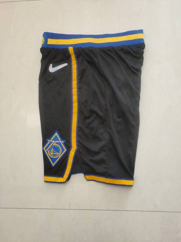 Golden State Warriors Black Basketball Shorts 02