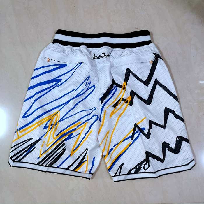 Golden State Warriors Just Don White NBA Shorts 02