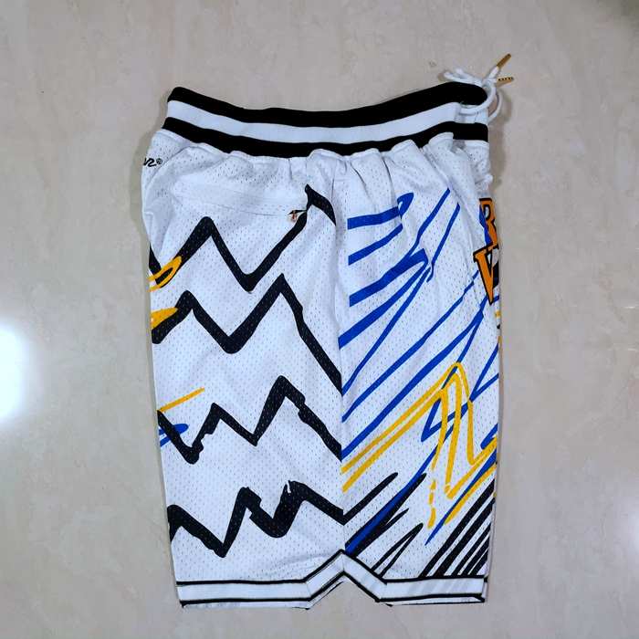 Golden State Warriors Just Don White NBA Shorts 02
